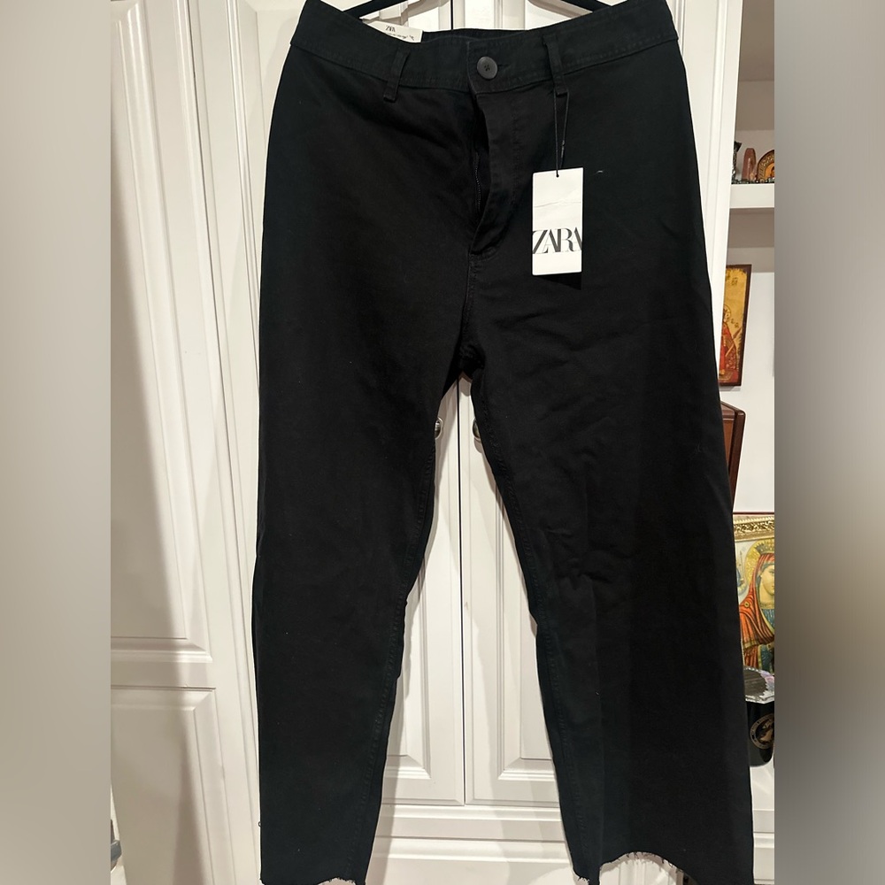 Zara NWT Black Wide Leg Jeans